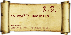 Kolcsár Dominika névjegykártya